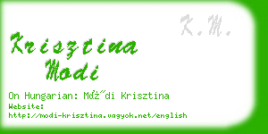 krisztina modi business card